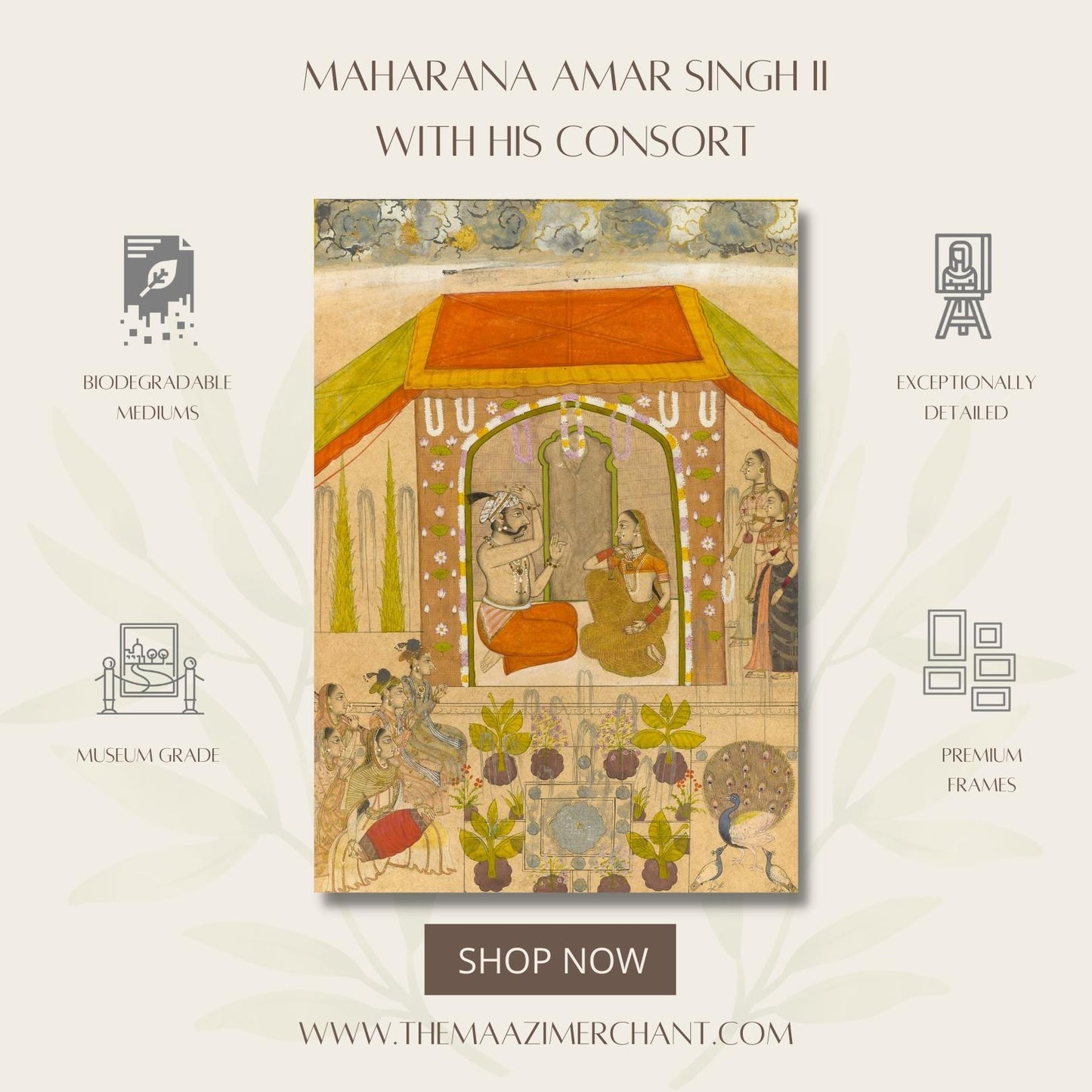 Maharana Amar Singh II with his consort