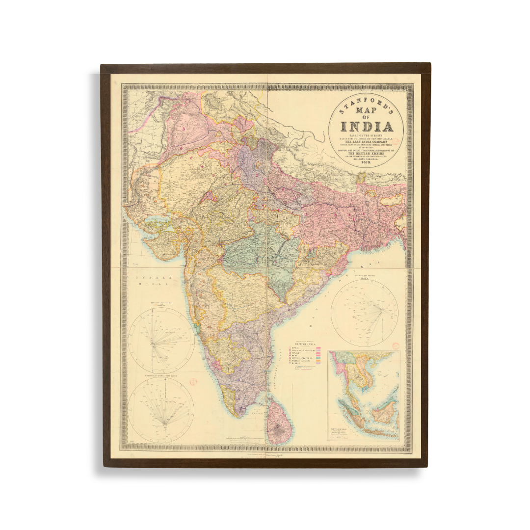 Stanford's Map of India, 1878