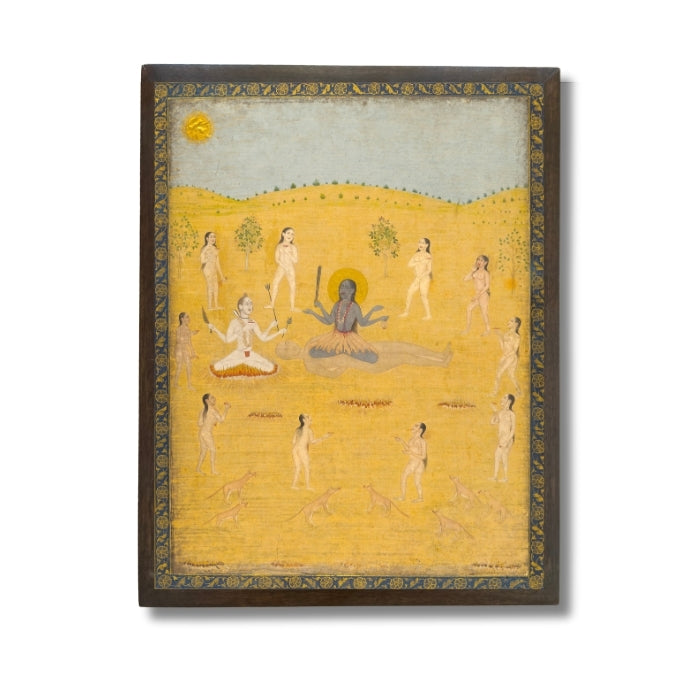 Cremation Scene with Kali and Shiva