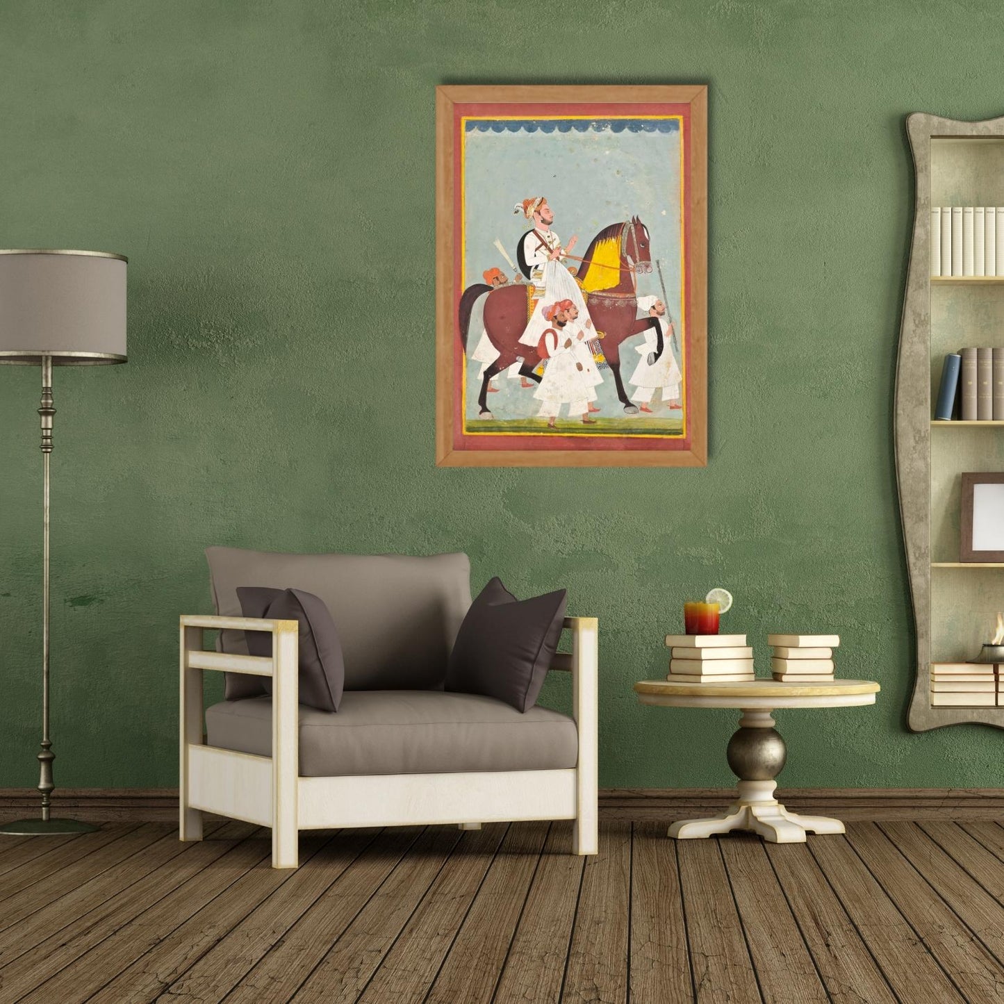 Equestrian portrait of Maharana Raj Singh II of Mewar