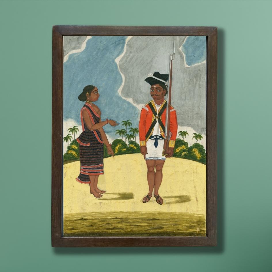A Sepoy and his wife, Thanjavir, 1810