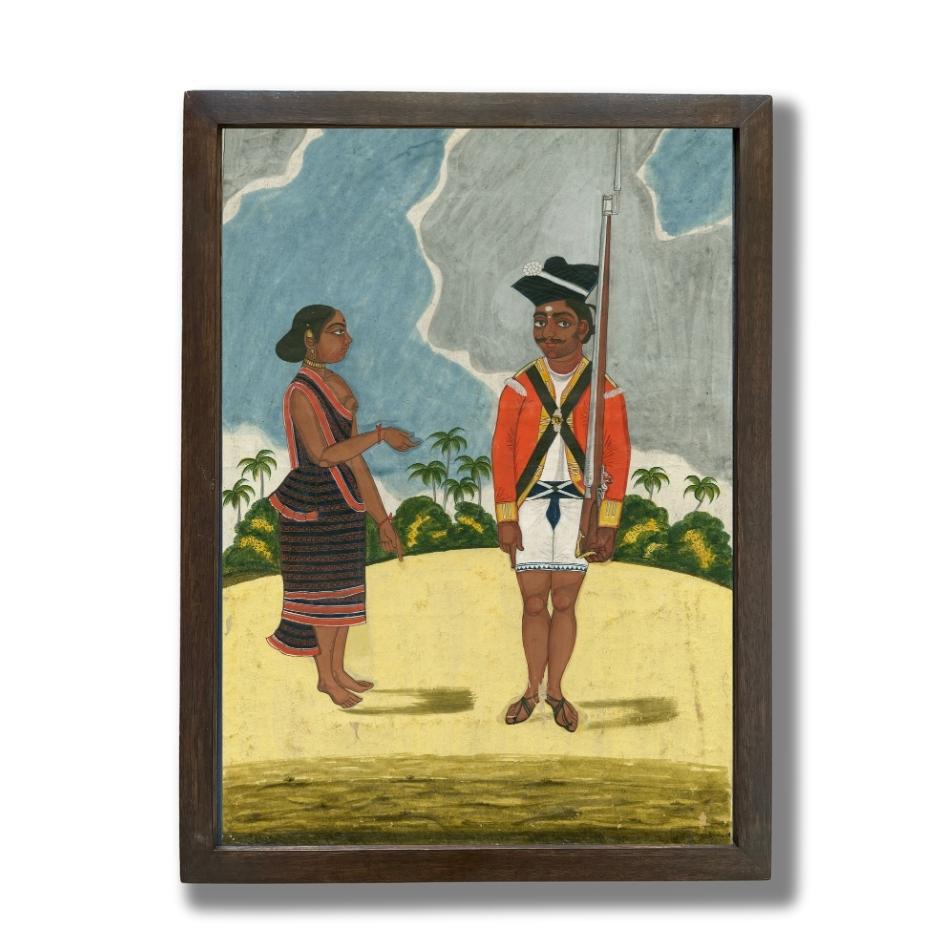 A Sepoy and his wife, Thanjavir, 1810