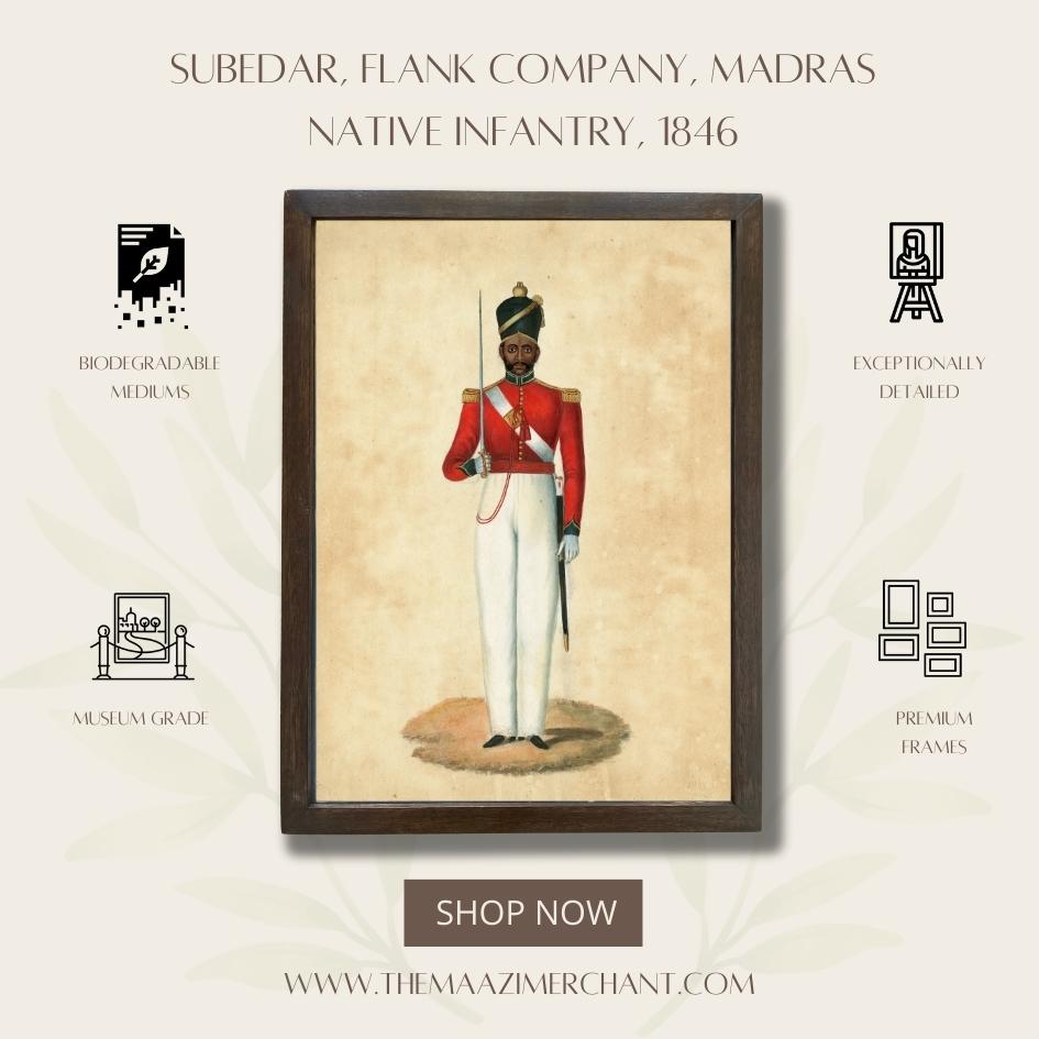 Subedar, Flank Company, Madras Native Infantry, 1846