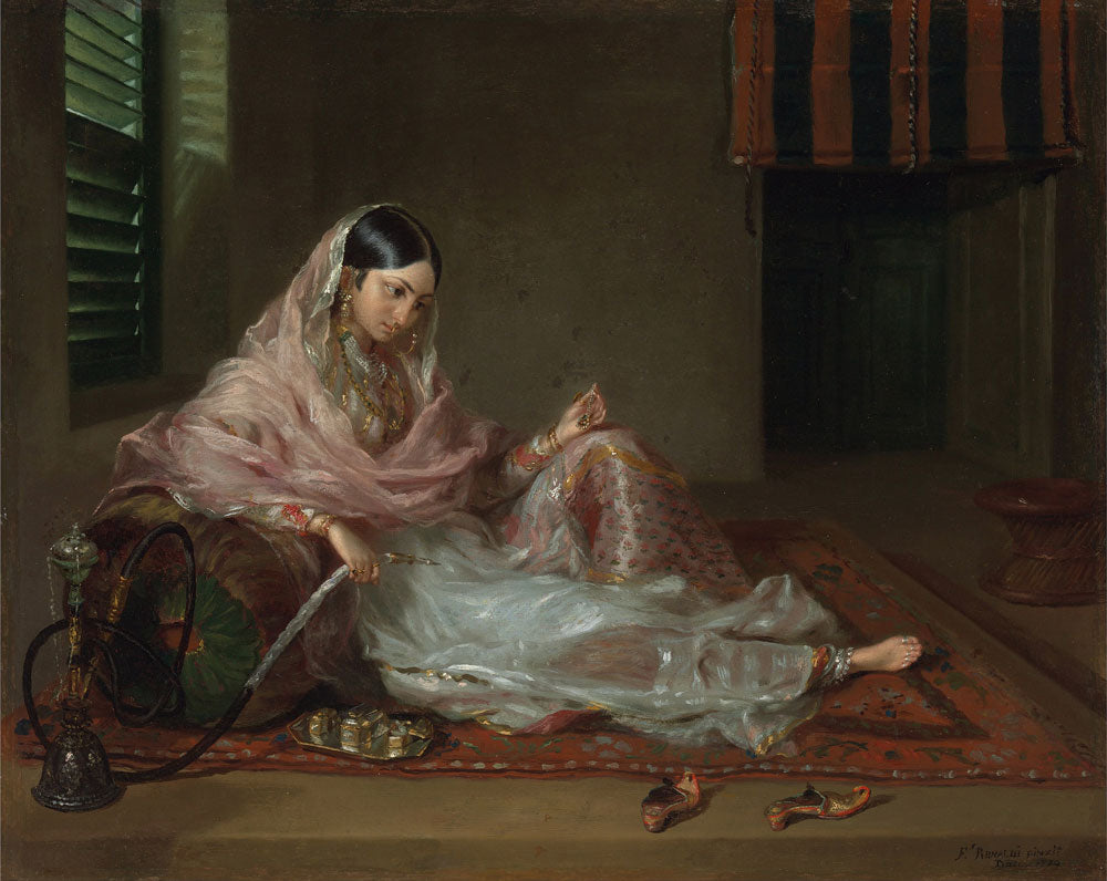 A Muslim Lady Reclining