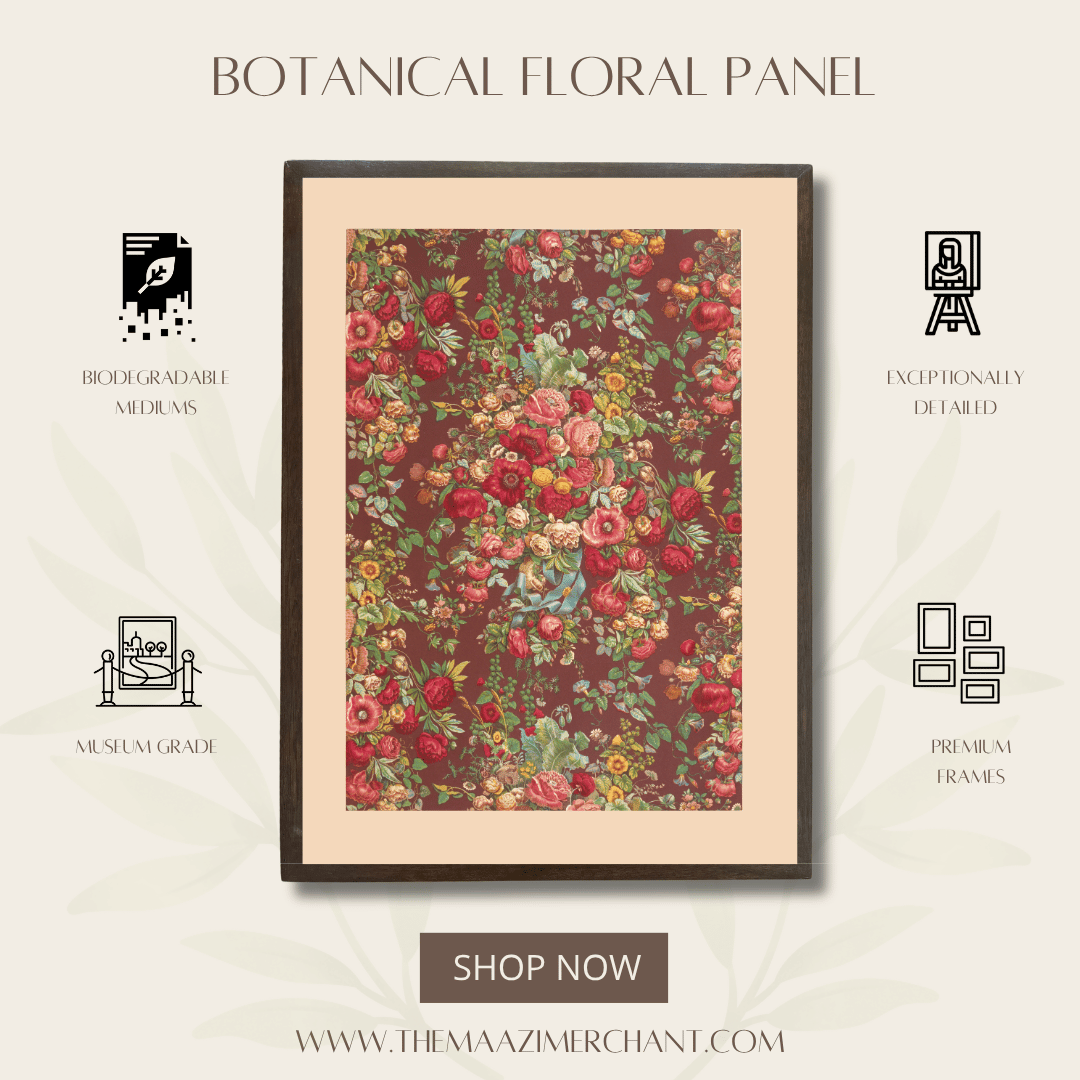 Botanical Floral Panel