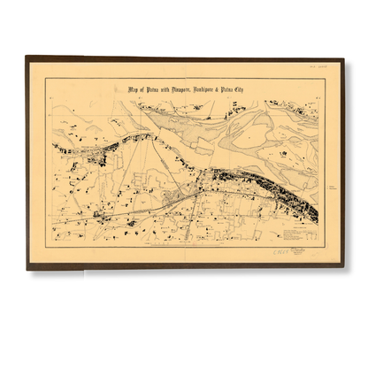 Map of Patna with Dinapur, Bankipur & Patna City ,1865