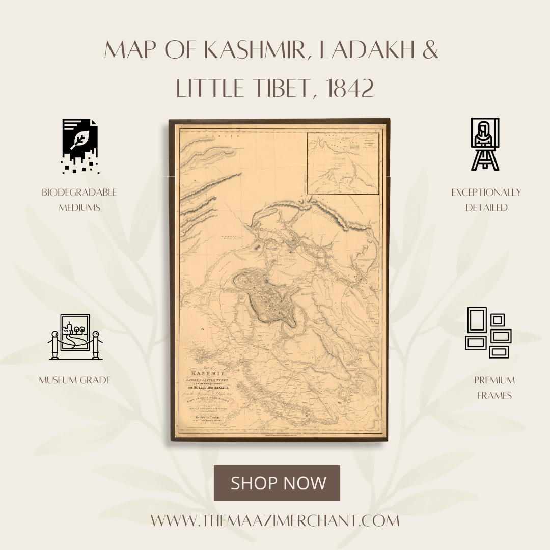 Map of Kashmir, Ladakh & Little Tibet, 1842