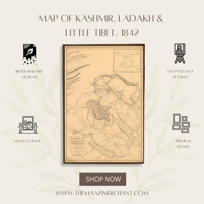 Map of Kashmir, Ladakh & Little Tibet, 1842