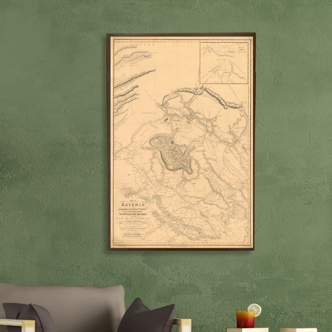 Map of Kashmir, Ladakh & Little Tibet, 1842