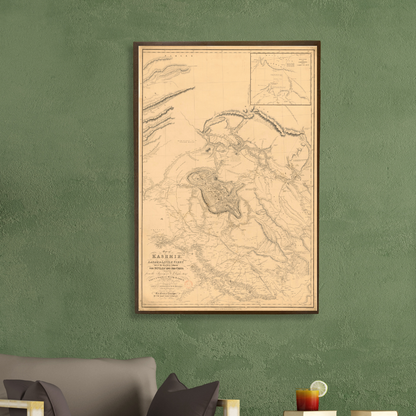 Map of Kashmir, Ladakh & Little Tibet, 1842