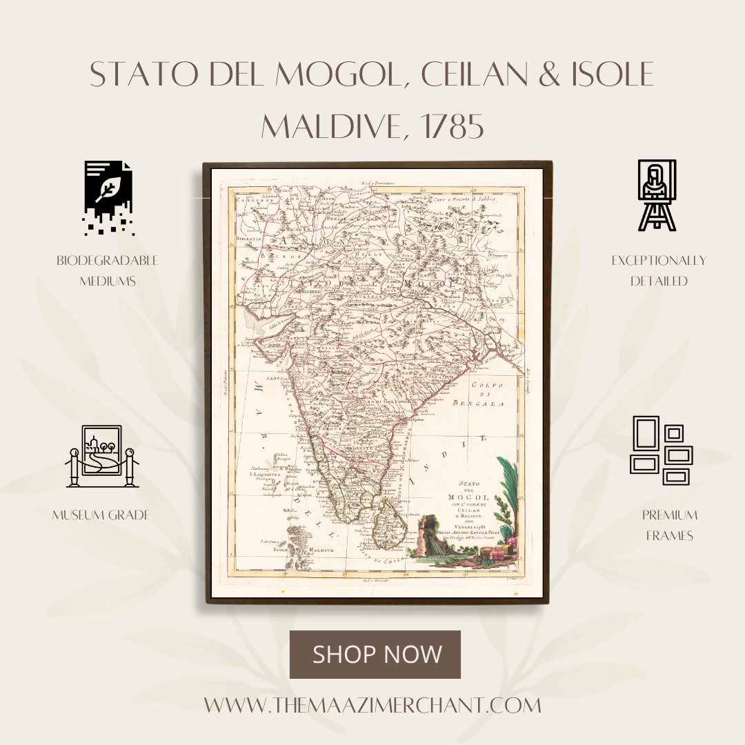 Stato Del Mogol, Ceilan & Isole Maldives, 1785