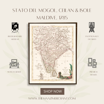Stato Del Mogol, Ceilan & Isole Maldives, 1785