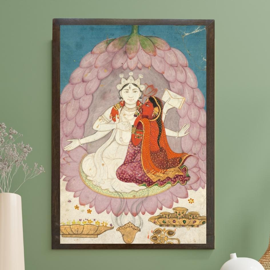 Divine couple in a lotus blossom