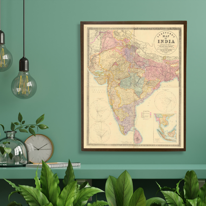 Stanford's Map of India, 1878