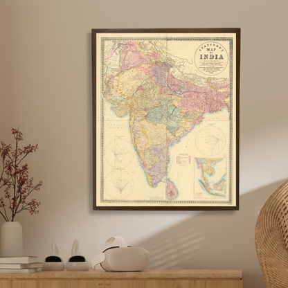 Stanford's Map of India, 1878