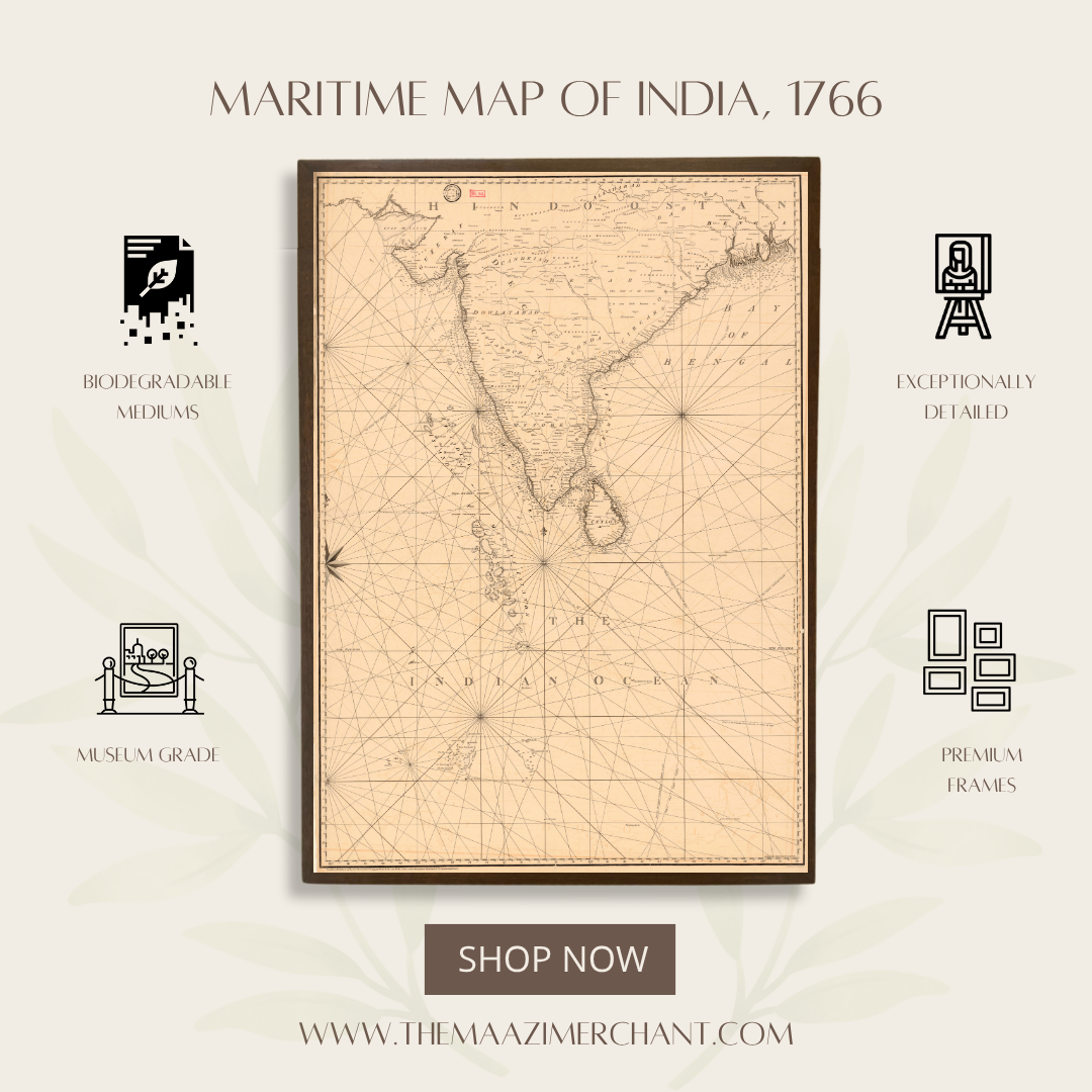 Maritime Map of India, 1766