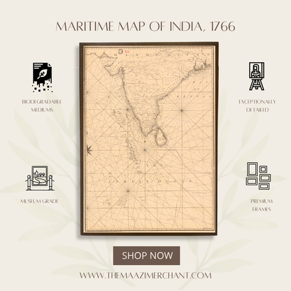 Maritime Map of India, 1766