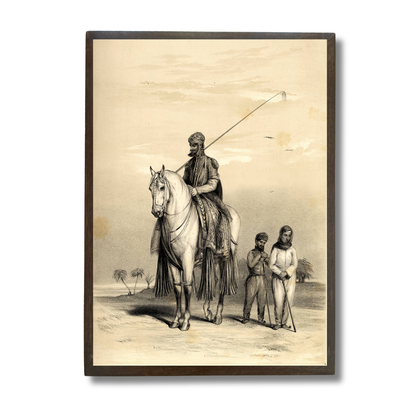 A guard of the Raja of Patiala and his dwarfs, 1844