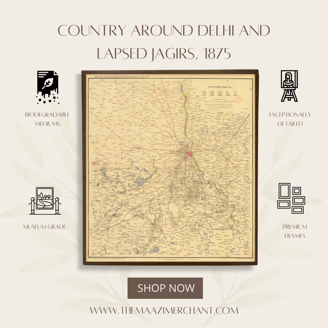 Country around Delhi and lapsed jagirs, 1875
