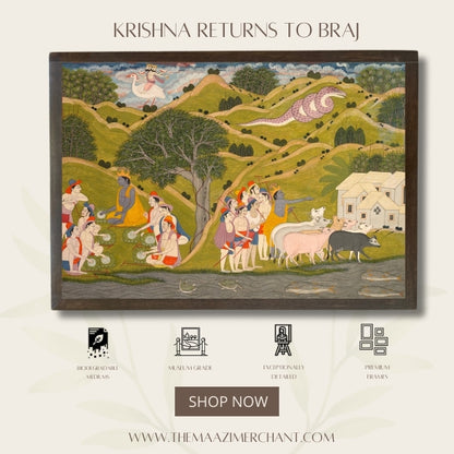 Krishna returns to Braj