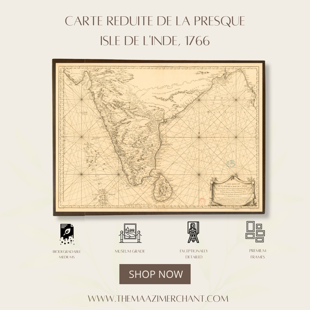 Carte Reduite De La Presque Isle De L'Inde, 1766