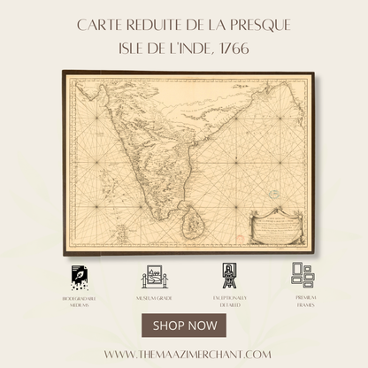 Carte Reduite De La Presque Isle De L'Inde, 1766