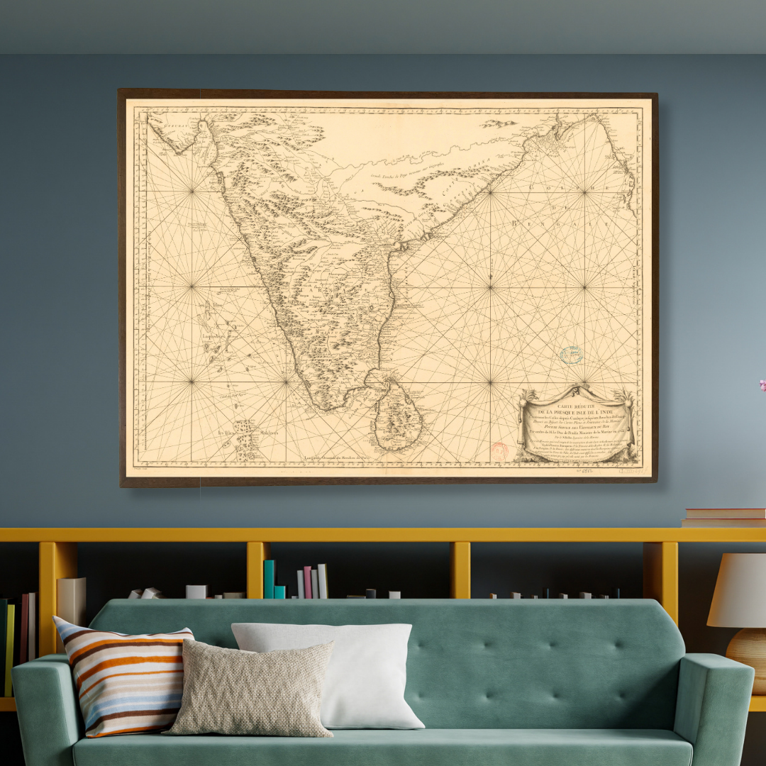 Carte Reduite De La Presque Isle De L'Inde, 1766