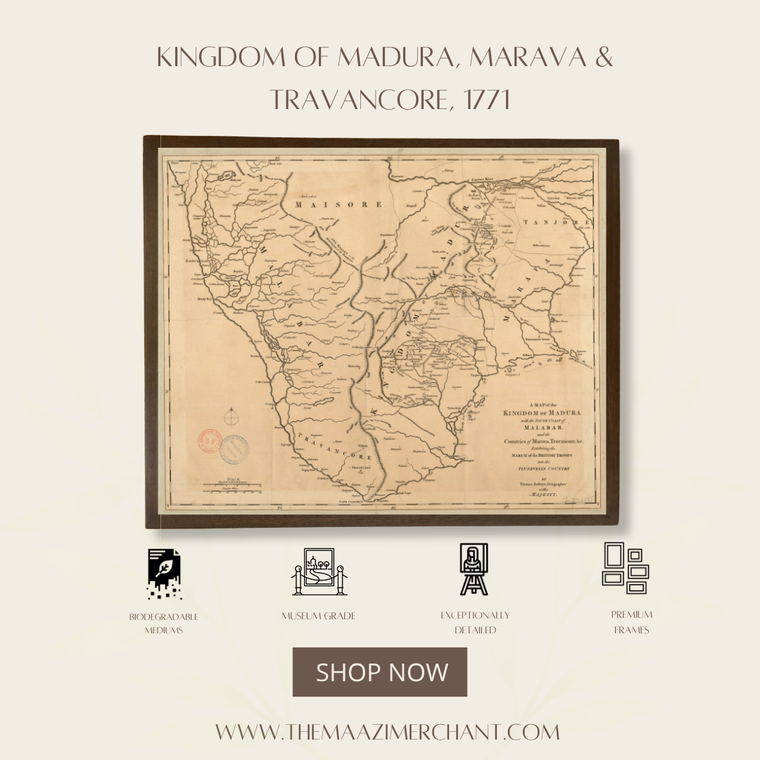 Kingdom of Madura, Marava & Travancore, 1771