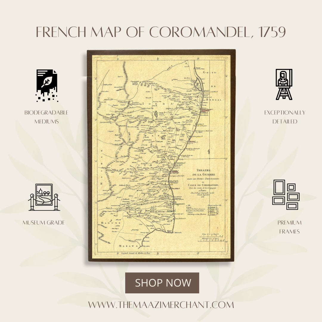 French Map of Coromandel, 1759