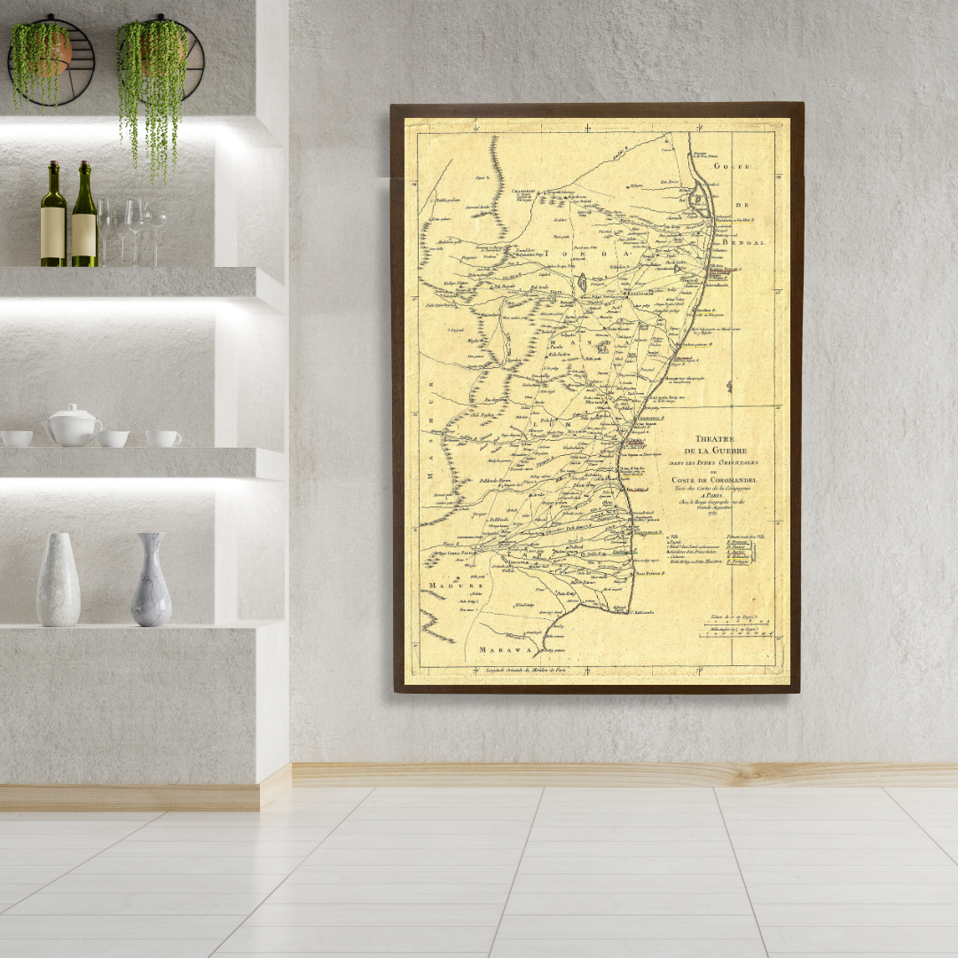 French Map of Coromandel, 1759