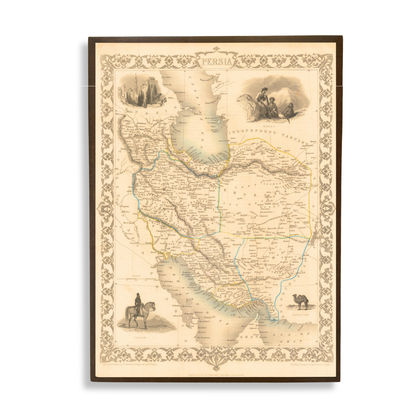 Antique Map of Persia, 1851