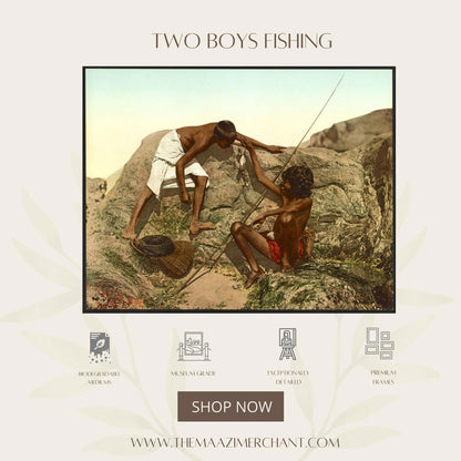 Two boys fishing