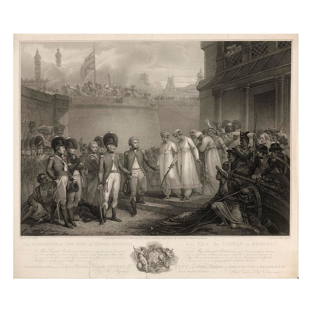 Surrender of the two sons of Tipu Sultan