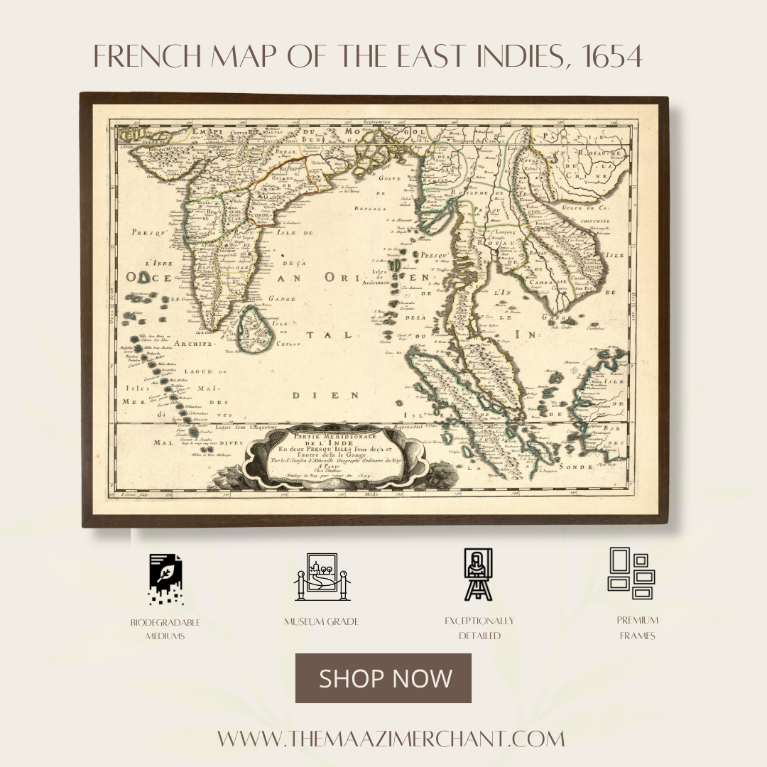 French Map of the East Indies, 1654