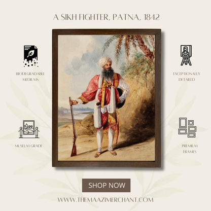 A Sikh fighter, Patna, 1842