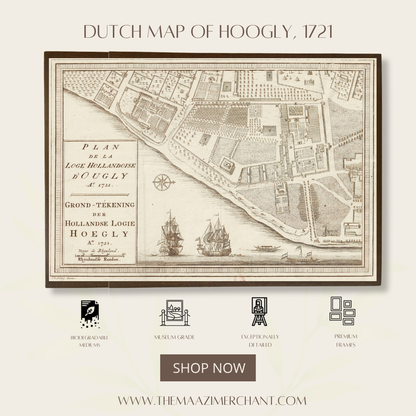 Dutch Map of Hoogly, 1721