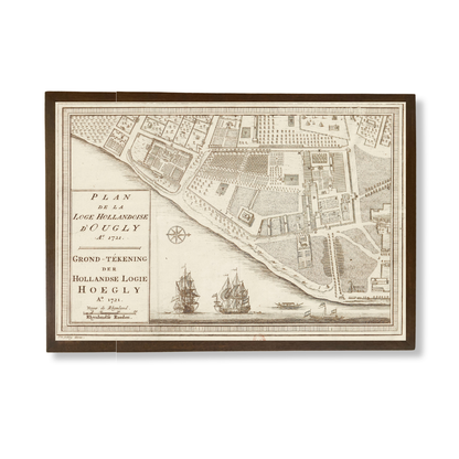 Dutch Map of Hoogly, 1721