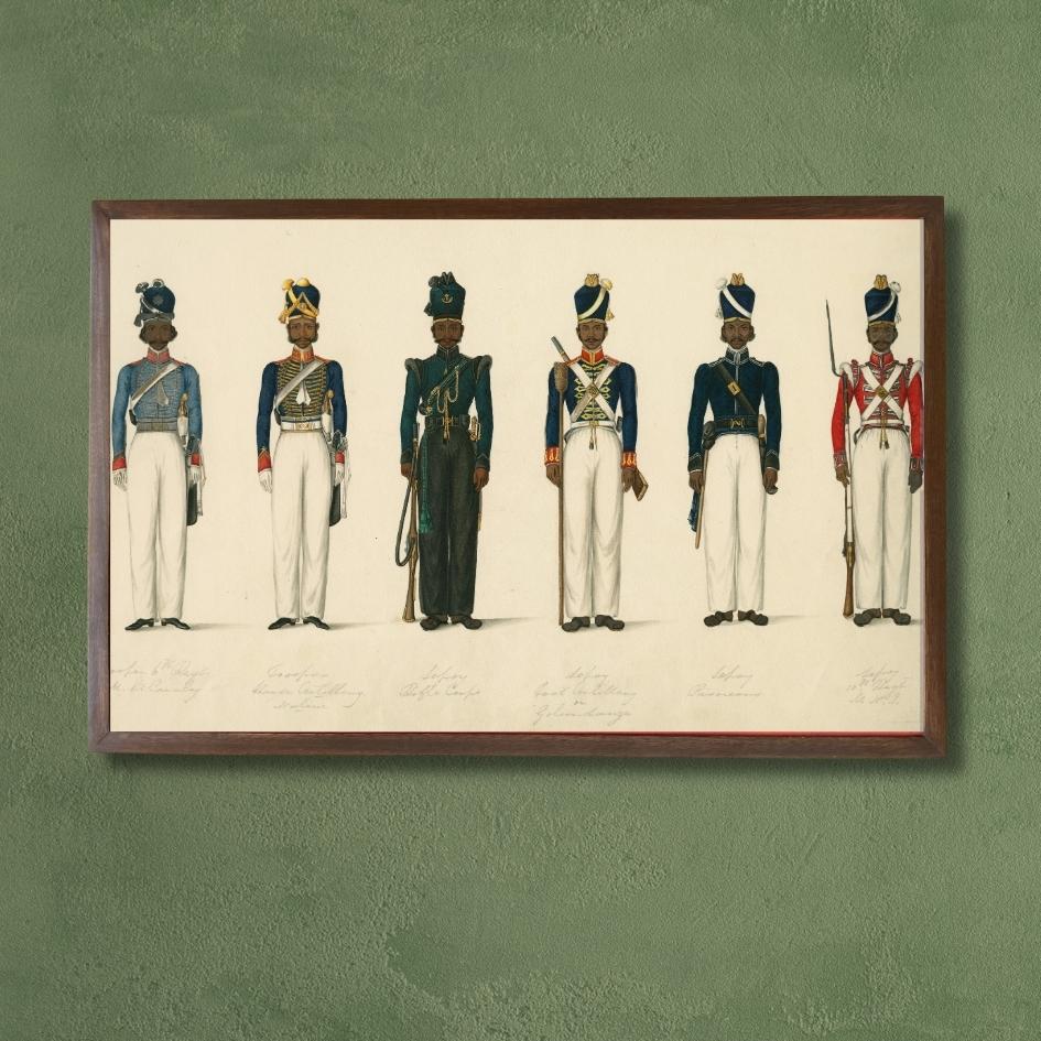 Regimental Uniforms, Madras, 1825