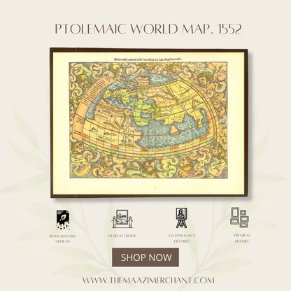 Ptolemaic World Map, 1552