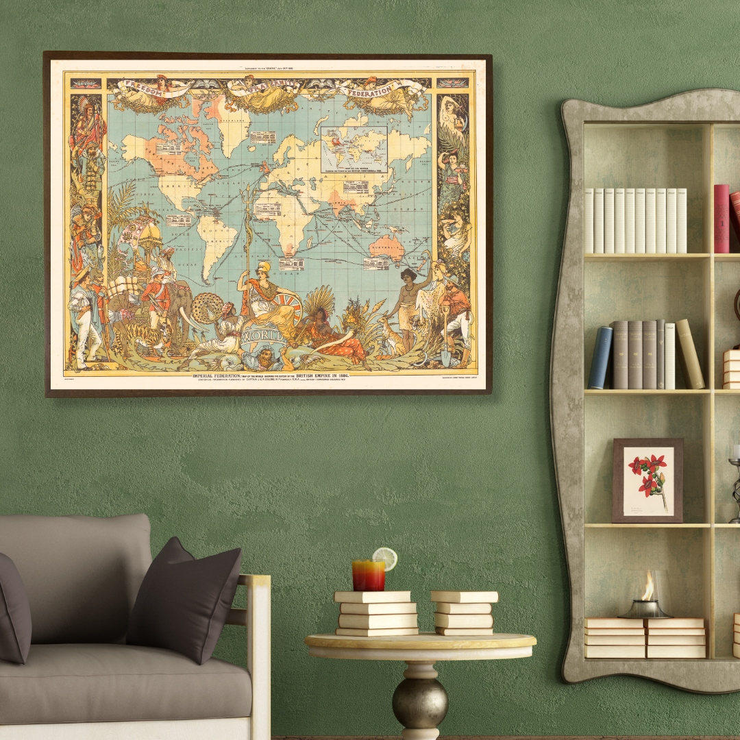 Imperial Federation Map of the World, 1886