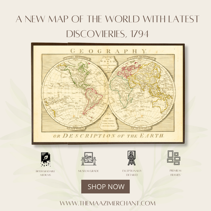 A New Map of the World with the last Discoveries, 1794
