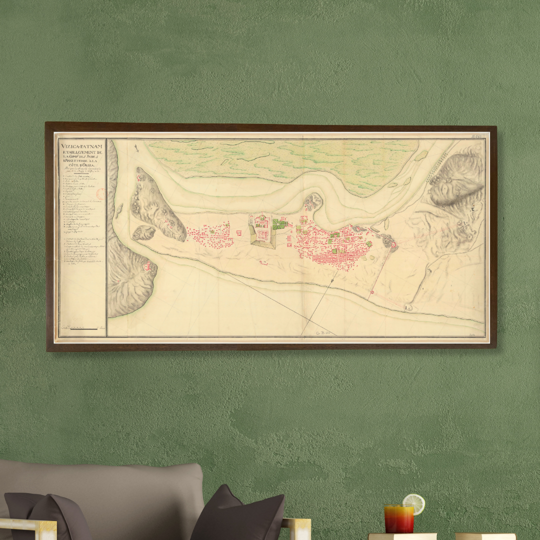 French Military Map of Vizag, 1757