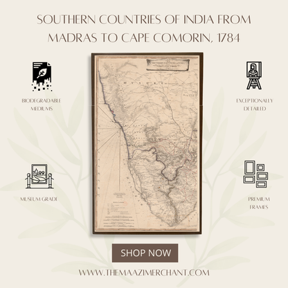 Southern Countries of India, from Madras to Cape Comorin, 1784