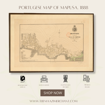 Portugese Map of Mapusa, 1888
