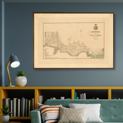 Portugese Map of Mapusa, 1888