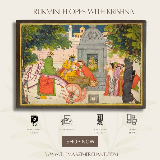 Rukmini elopes with Krishna