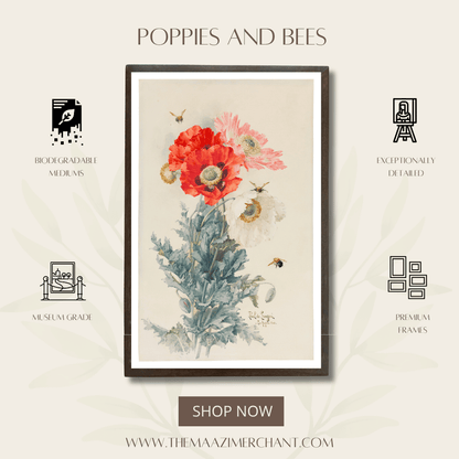 Poppies and Bees