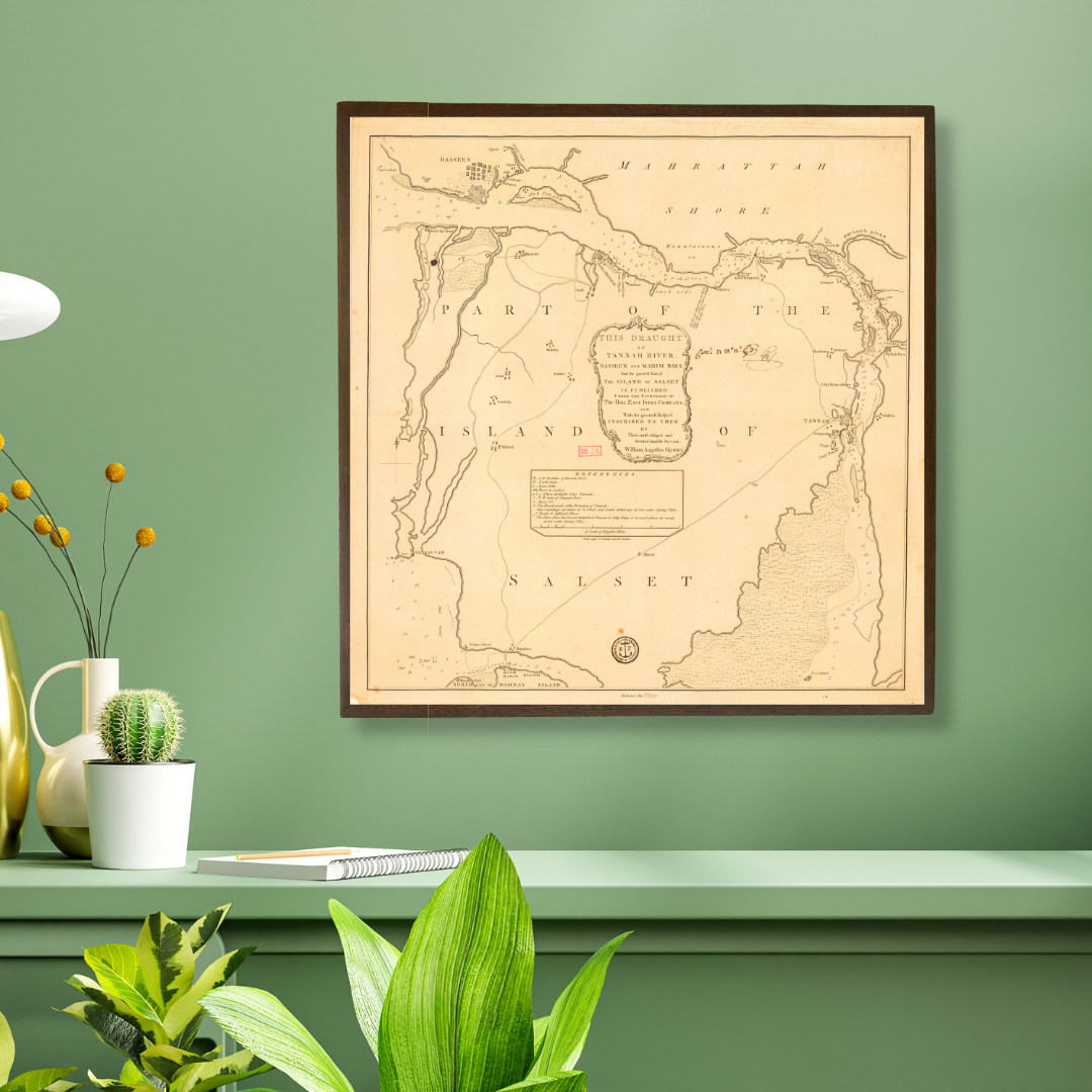 Tansa River Basin, Mahim And Basseen (Vasai) Creeks and Salsette Island, Bombay, 1778