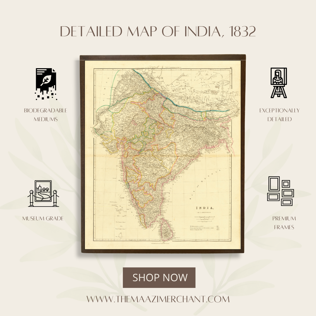 Detailed Map of India, 1832