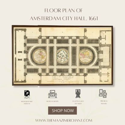 Floor Plan of Amsterdam City Hall, 1661